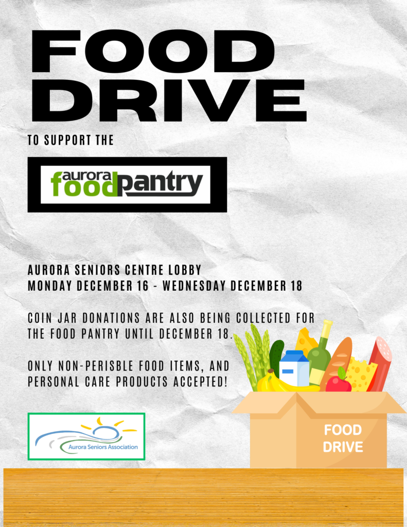 Food Drive Dec 16-18